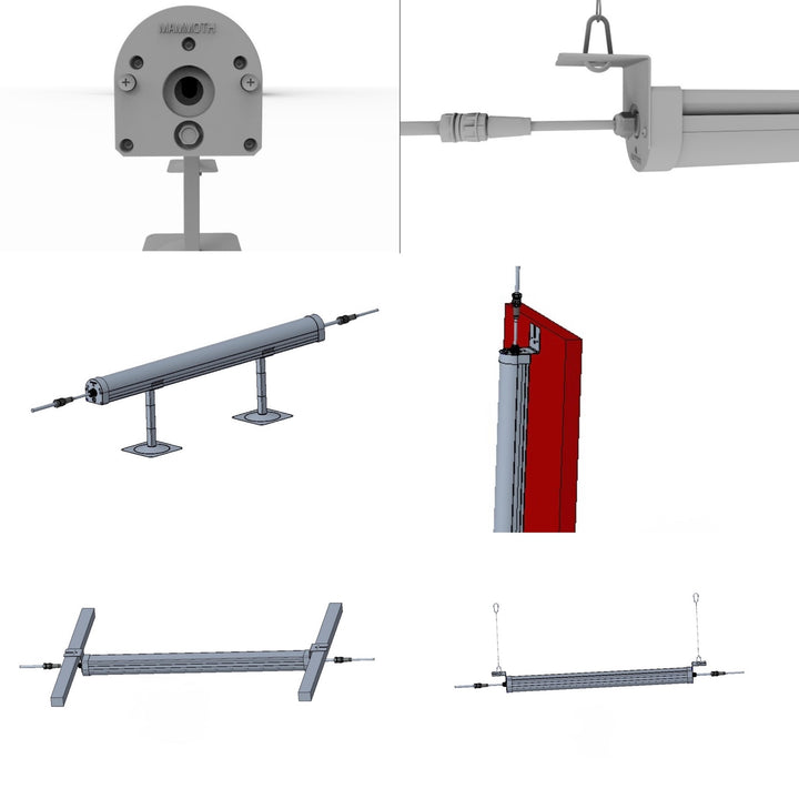 Nova Sun Series Multi-use Bars: Inter-canopy, 2x4 Tents, Side Lighting, Under-canopy, Overhead.